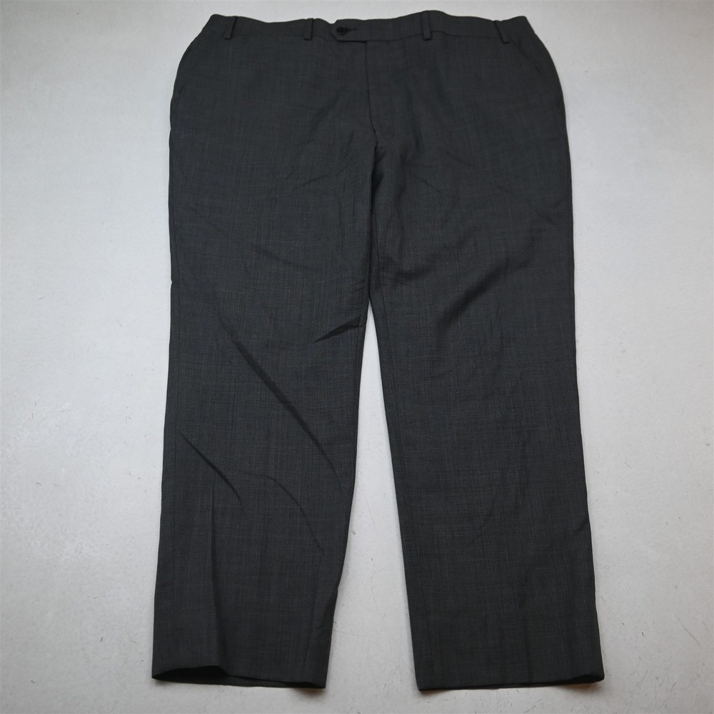 Lauren Ralph Lauren 40x28 Gray 100% Wool Flat Front Straight Dress Mens Pants